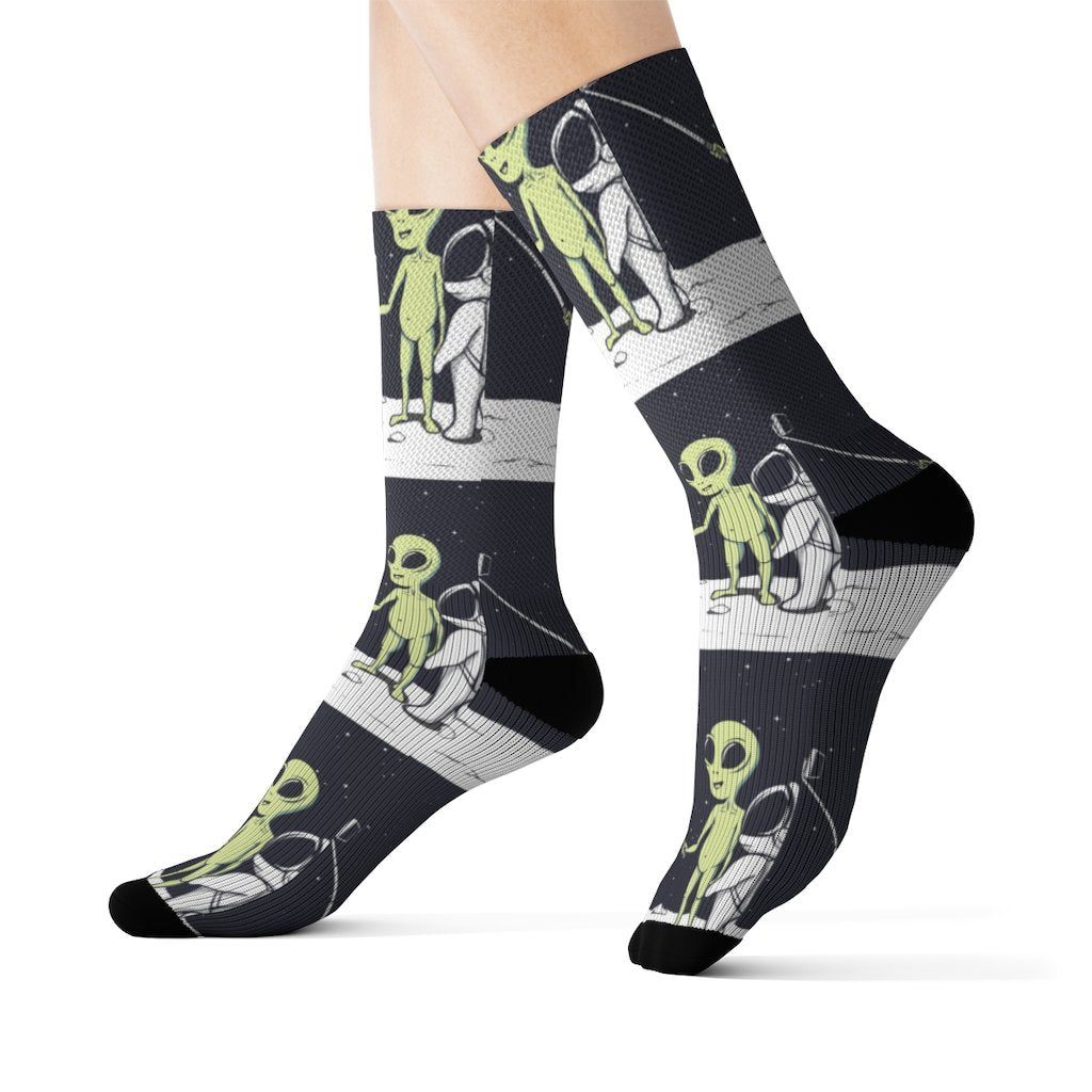 Alien Selfie Socks