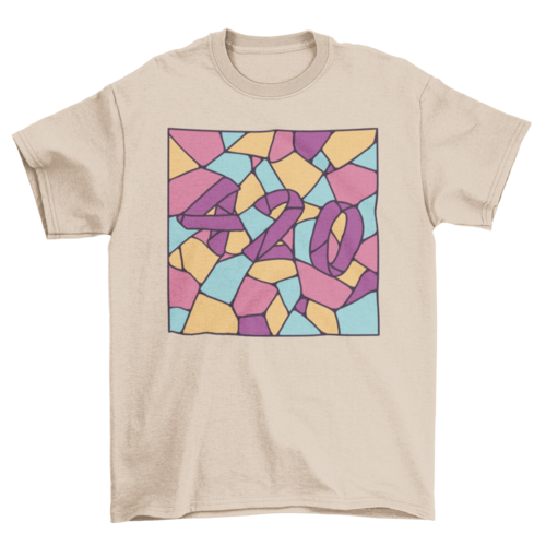 420 stained glass t-shirt