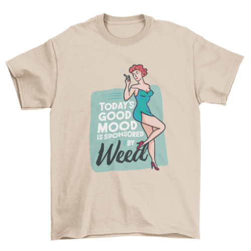 Pin-up weed girl t-shirt