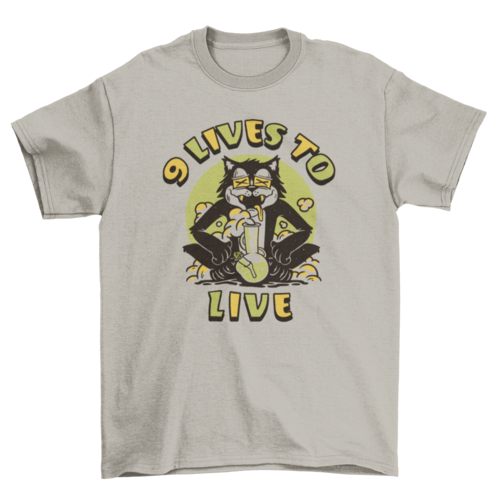 Stoner cat cartoon t-shirt