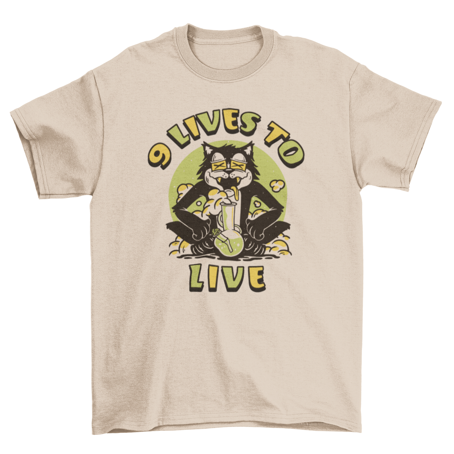 Stoner cat cartoon t-shirt