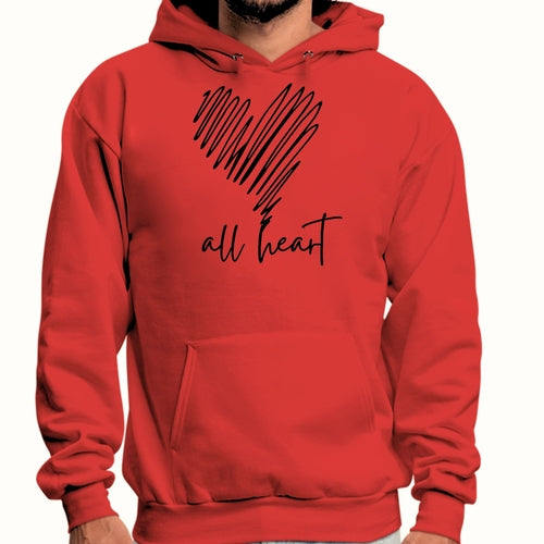 Mens Hoodie - All Heart Line Art