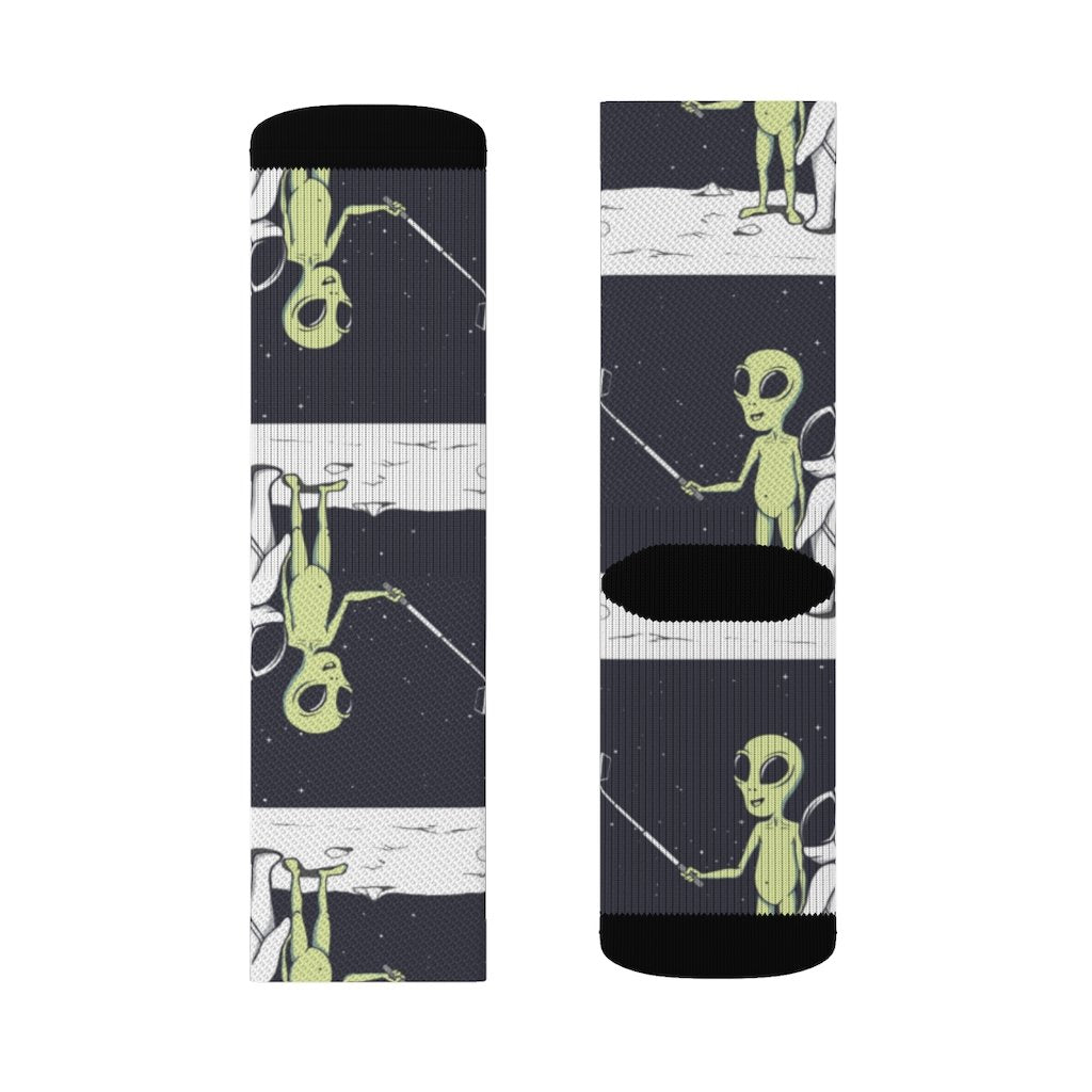 Alien Selfie Socks