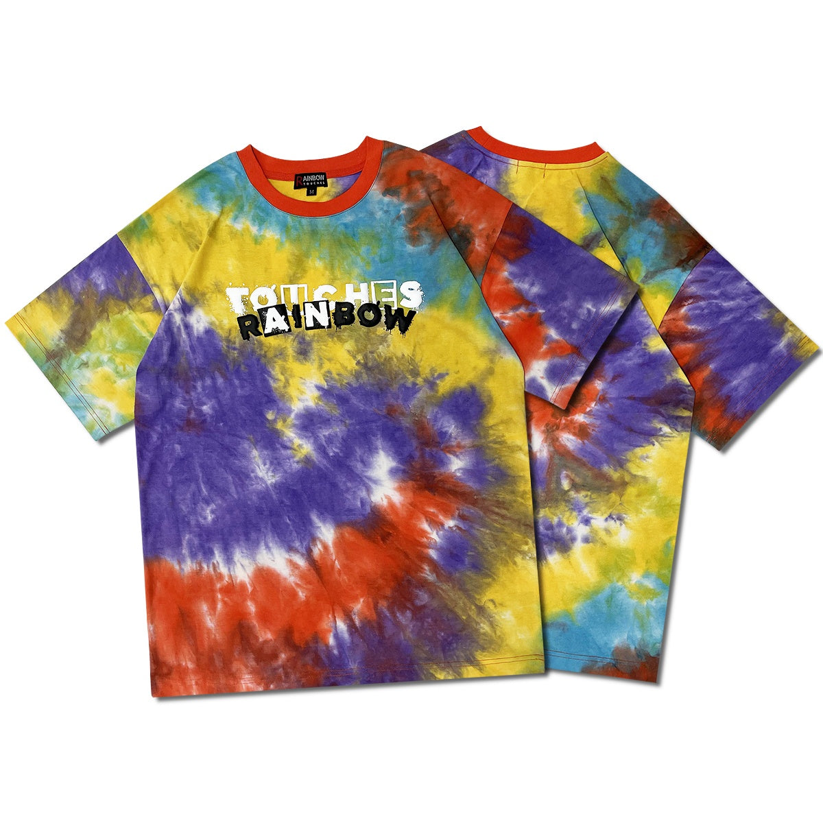 Short Sleeve Tie Dye Puff Print T-shirt