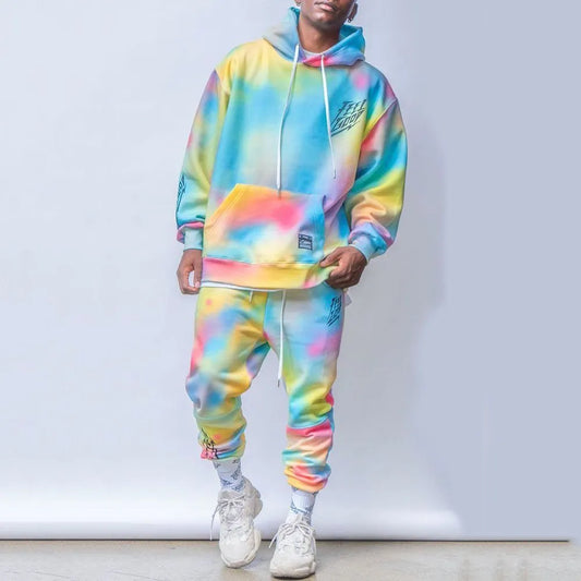 Oversized Tie-Dye Colorful Tracksuit