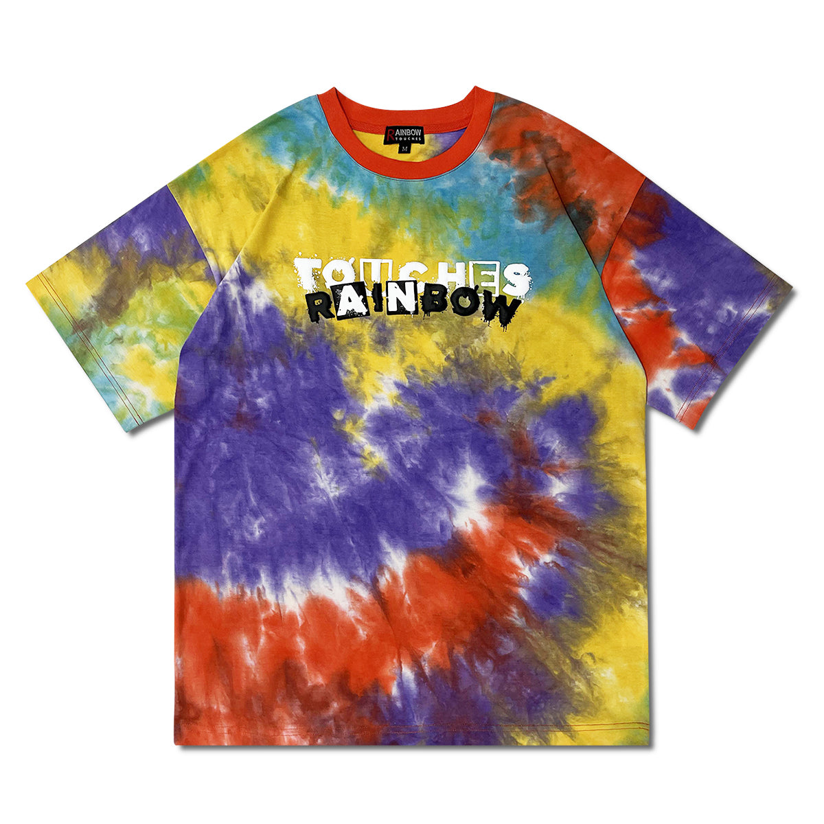 Short Sleeve Tie Dye Puff Print T-shirt