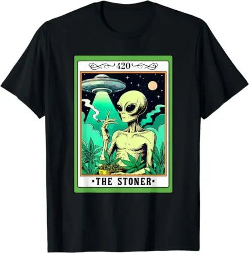 UFO Alien Smoking T-Shirt