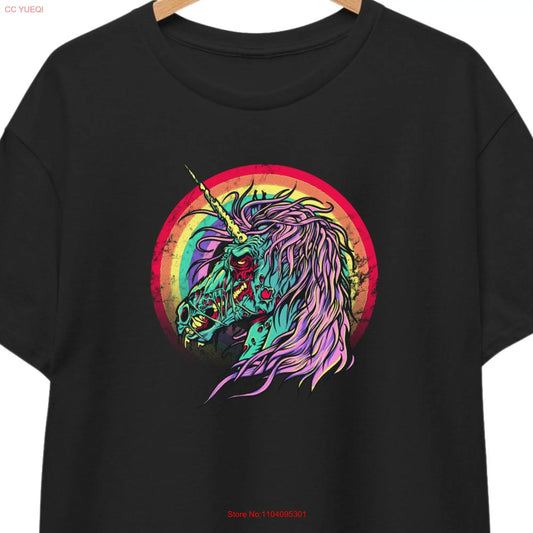 Retro Zombie Unicorn T Shirt