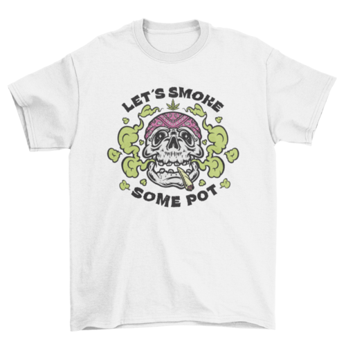 Let's Smoke Skull  t-shirt