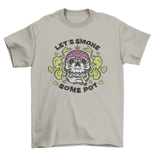 Let's Smoke Skull  t-shirt