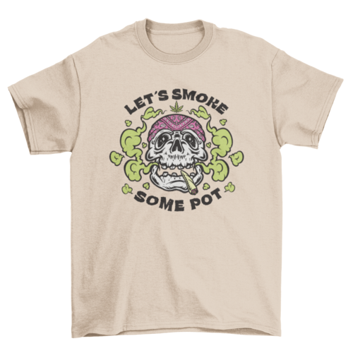 Let's Smoke Skull  t-shirt
