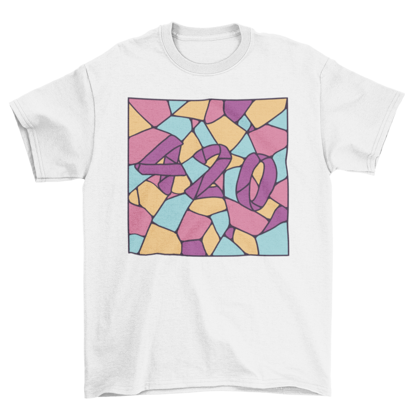 420 stained glass t-shirt