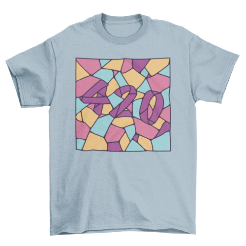 420 stained glass t-shirt