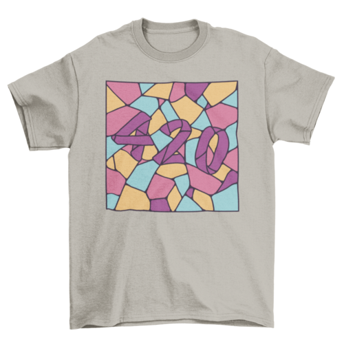 420 stained glass t-shirt