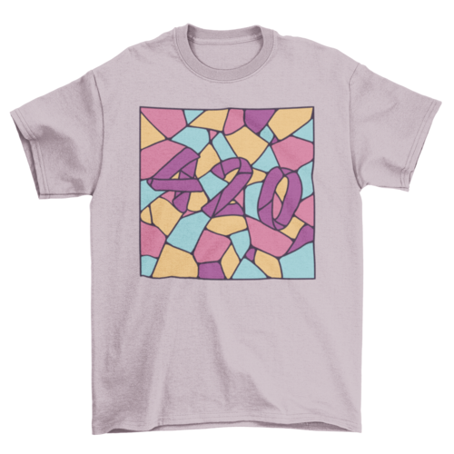 420 stained glass t-shirt