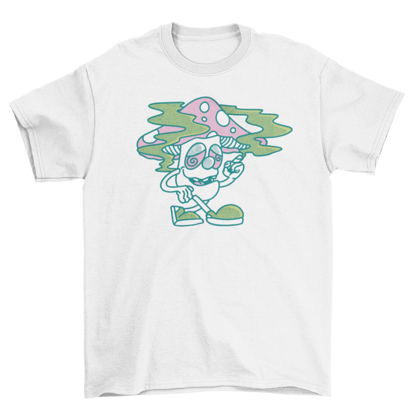 Mushroom smoking weed t-shirt