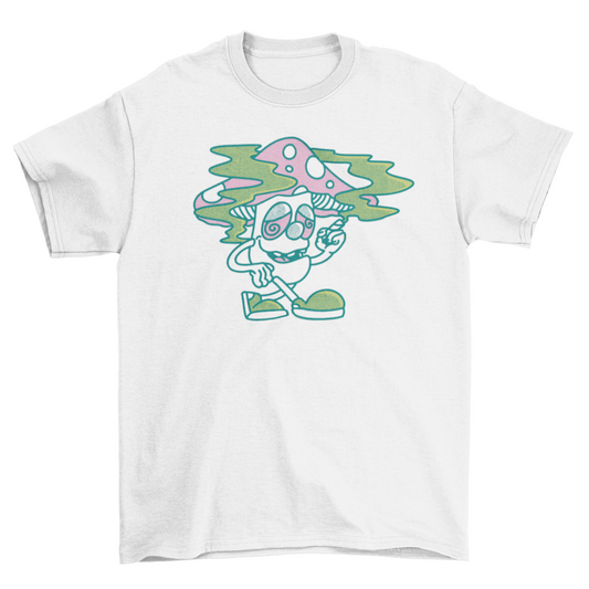 Mushroom smoking weed t-shirt