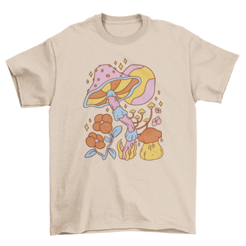 Hippie mushroom t-shirt