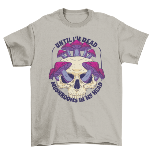 Skull full of Mushrooms t-shirt