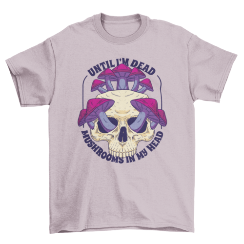 Skull full of Mushrooms t-shirt