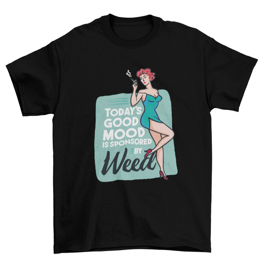 Pin-up weed girl t-shirt