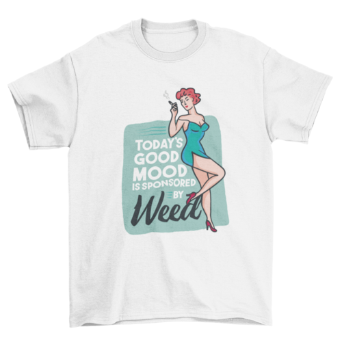 Pin-up weed girl t-shirt