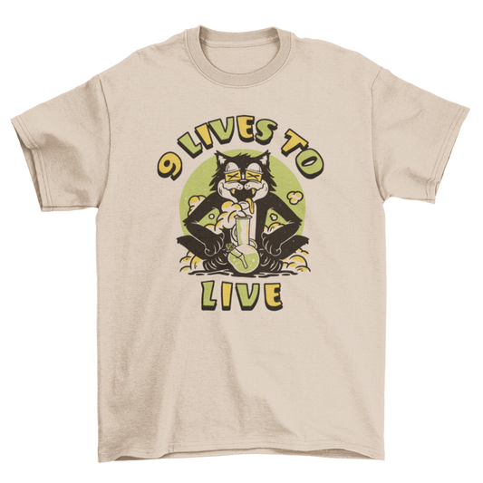 Stoner cat cartoon t-shirt