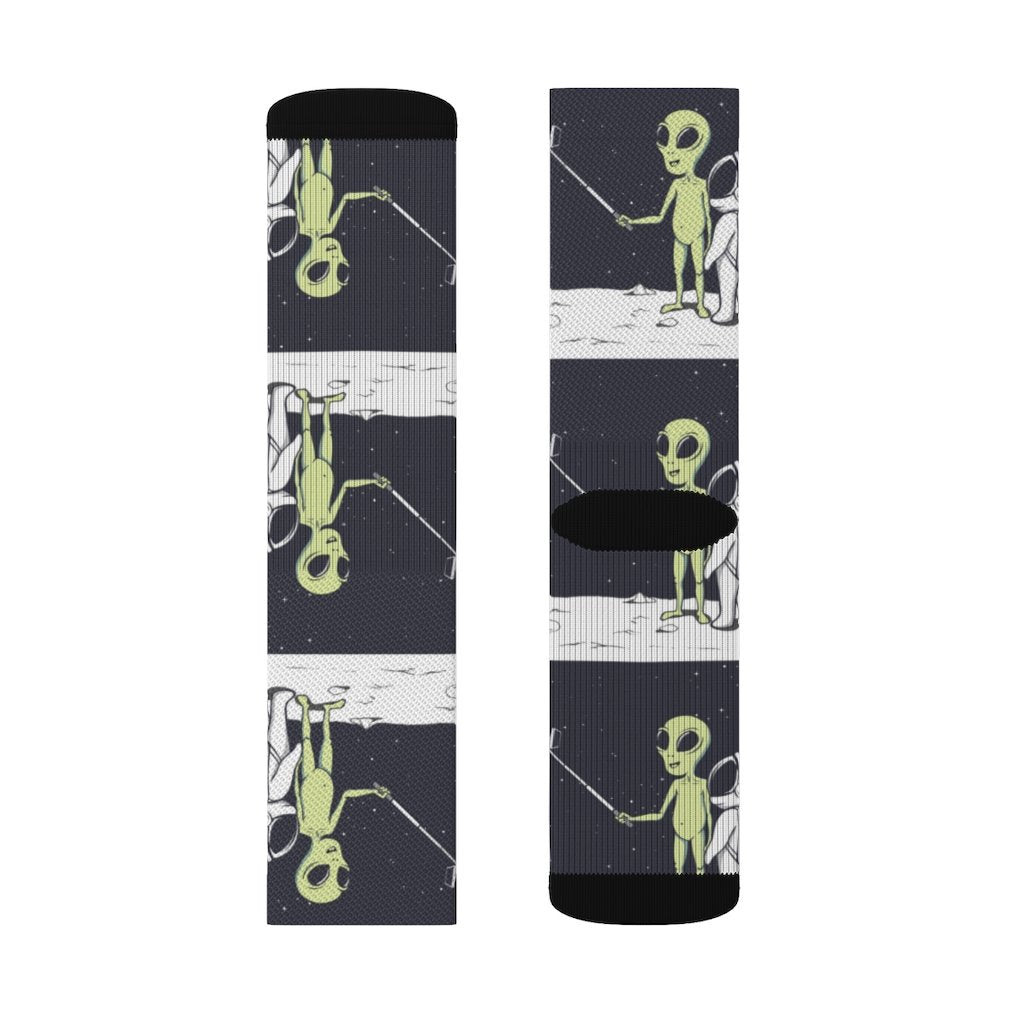 Alien Selfie Socks
