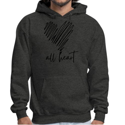 Mens Hoodie - All Heart Line Art