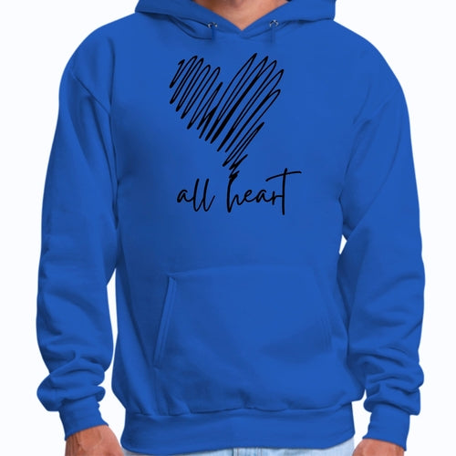 Mens Hoodie - All Heart Line Art