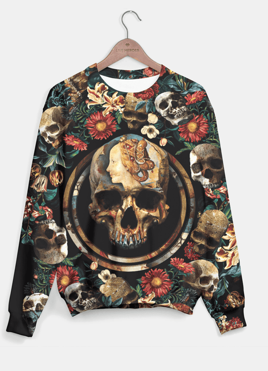 Skull + Flowers Sweater